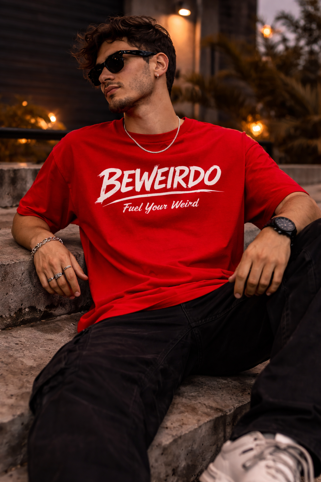 BeWeirdo Logo T-Shirt – Fuel Your Weird (Red)