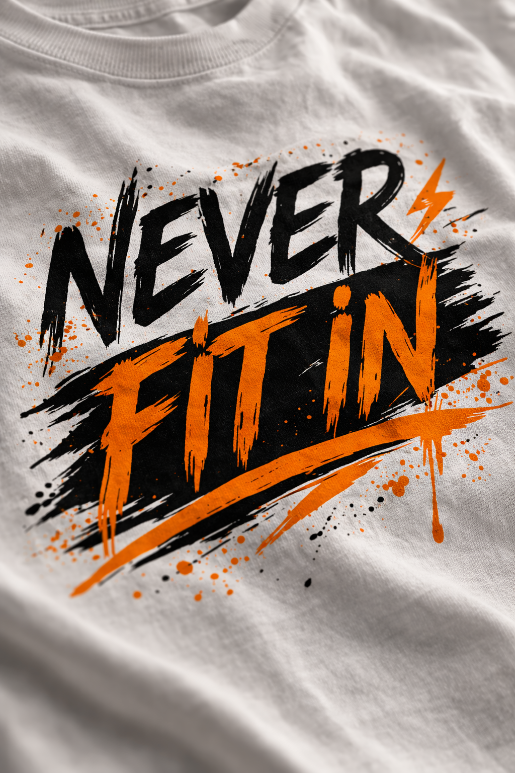 Never Fit In Oversized Streetwear T-Shirt