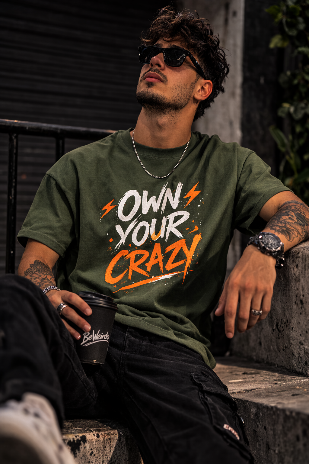 BeWeirdo Own Your Crazy Oversized T-Shirt