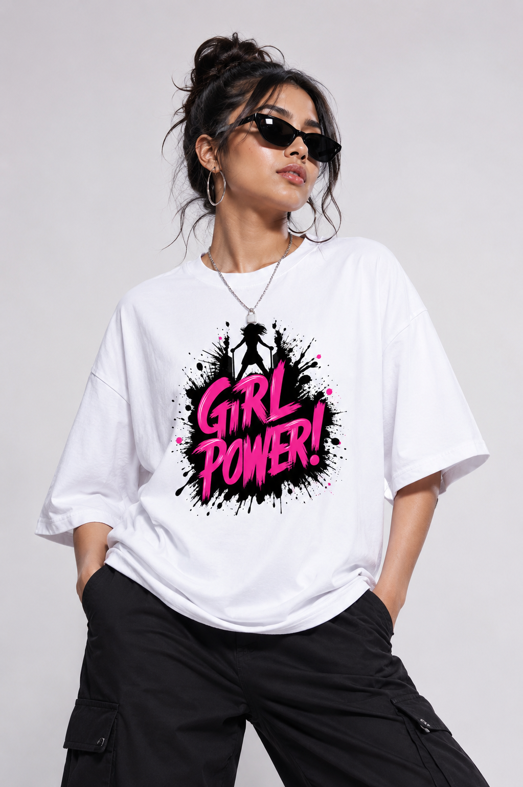 BeWeirdo “Girl Power” Oversized T-Shirt – Women Empowerment Streetwear