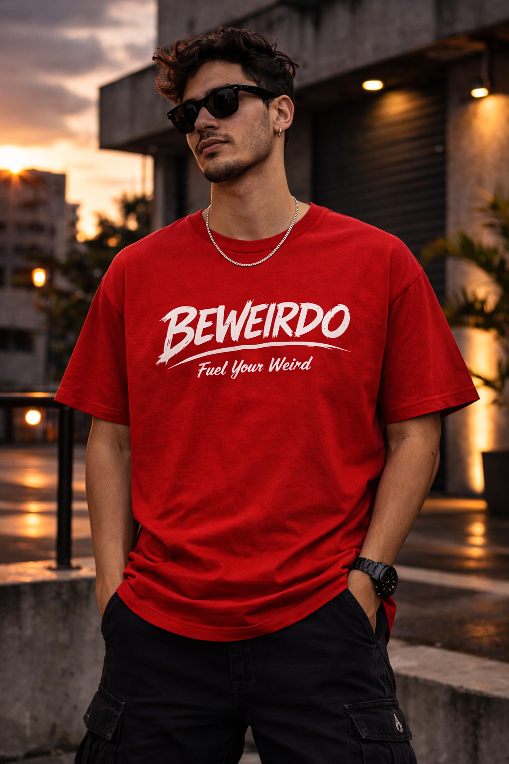 BeWeirdo Logo T-Shirt – Fuel Your Weird (Red)