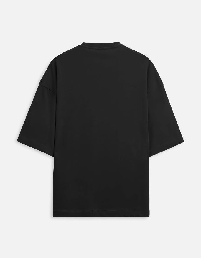 BeWeirdo Own Your Crazy Terry heavyweight oversized t-shirt black back view