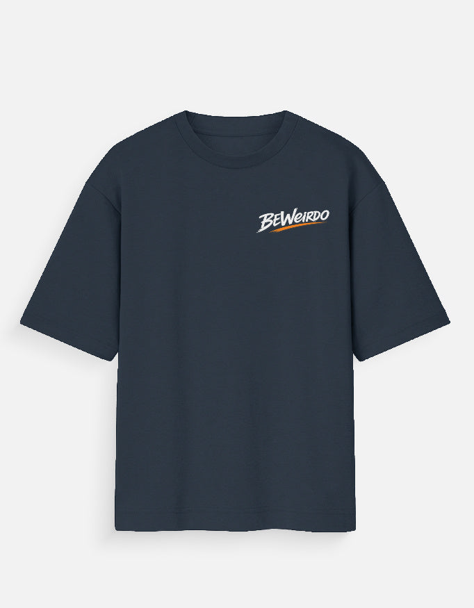 BeWeirdo navy blue oversized t-shirt unisex cotton streetwear India