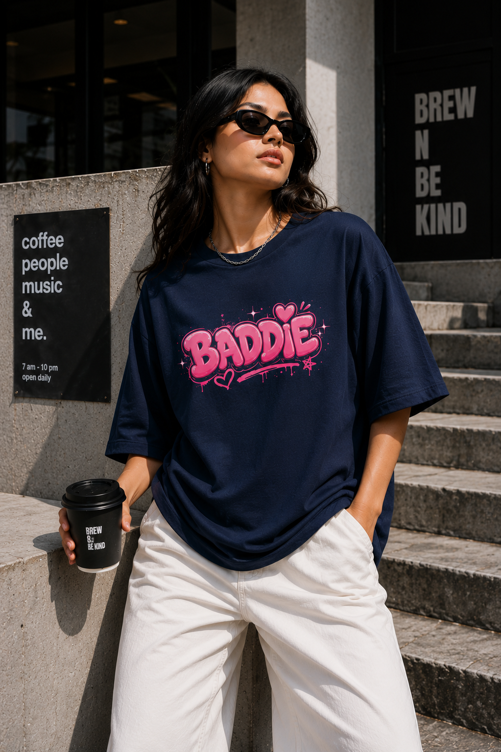 BeWeirdo “BADDIE” Oversized T-Shirt – Bold Women Streetwear