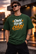 BeWeirdo Own Your Crazy Terry heavyweight oversized t-shirt black front
